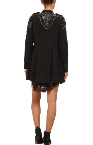 Free People Coat Embroidered Sergeant , Fun Fashion