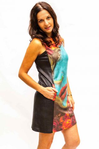 VOLT Design Dress Iris Red and Black