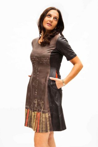 VOLT Design Leather Dress with Books