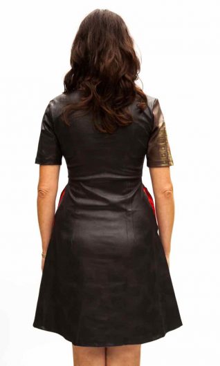 VOLT Design Leather Black Dress