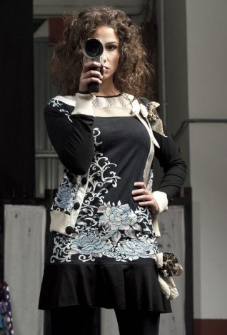 29021-VE Savage Culture Dress Marta, Black with Pastel Floral Print