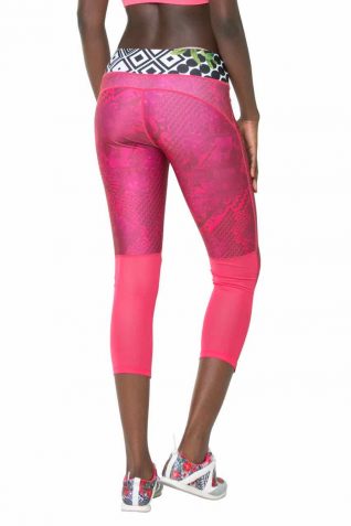 60K2SB5_3177 Desigual Sport Legging Capri Tight Pink back