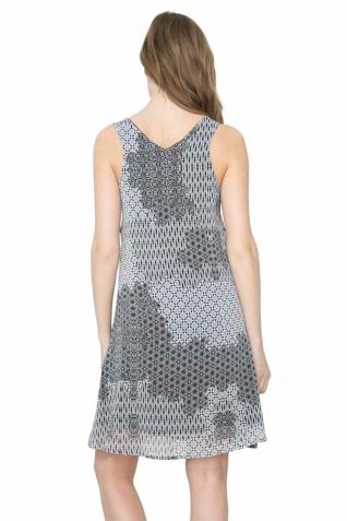 61V2LA8_1000 Desigual Dress Italia, Black and White
