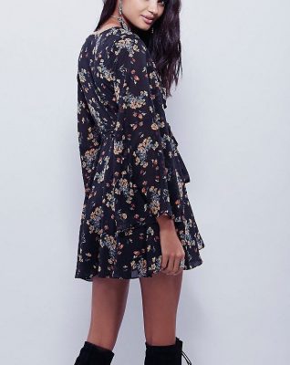 OB456150 Free People Dress LILOU Retro Black, Canada