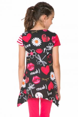 61T30L2_2000 Desigual Girl T-Shirt Swan back