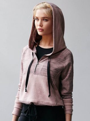 OB438413 Free People Sport Hoodie San Jose, Rose Blossom