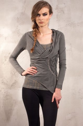 Angels Never Die Khaki Green Top