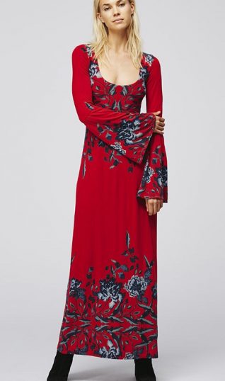 free people red dress