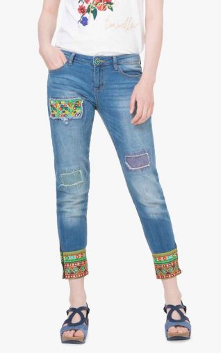 72D2JF4_5160 Desigual Jeans Ethnic Ankle Light Buy Online
