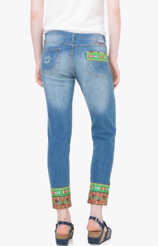 72D2JF4_5160 Desigual Jeans Ethnic Ankle Light Buy Online