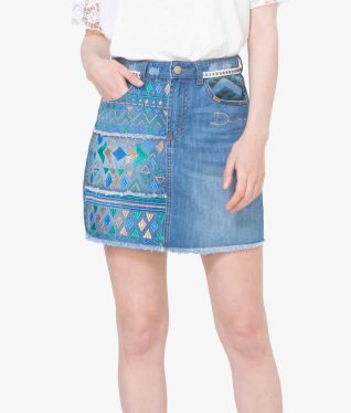 DESIGUAL Denim Skirt SEGOVIA 67F2JC5 |Denim Skirt |