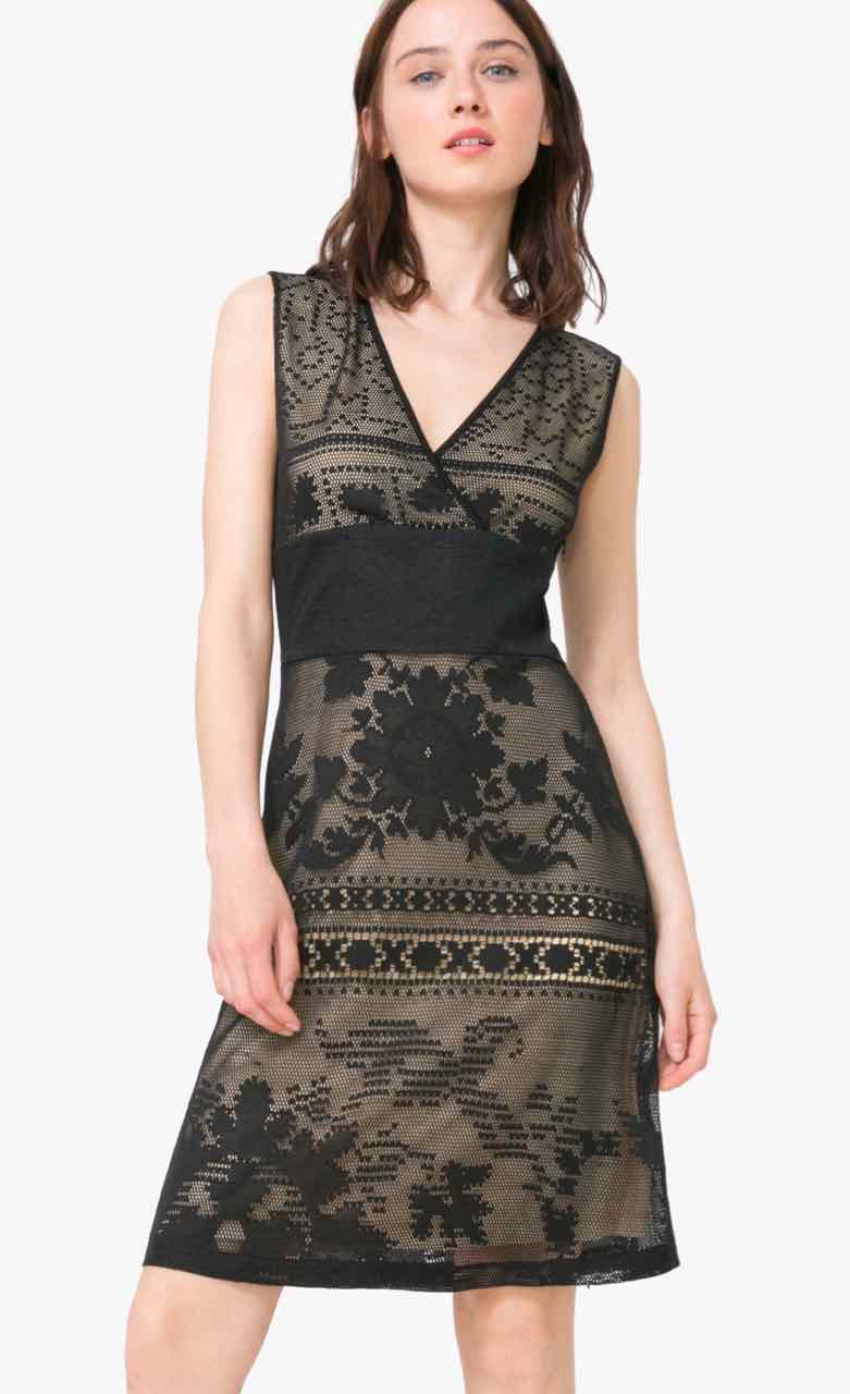 desigual black lace dress