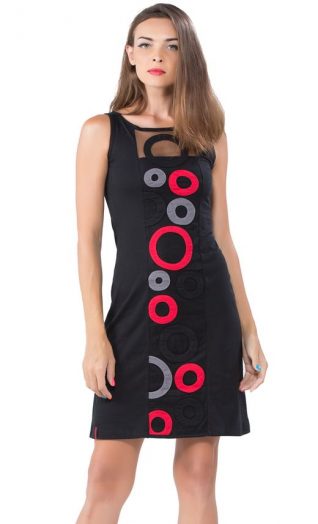 Pygmees Dress with Red Circles