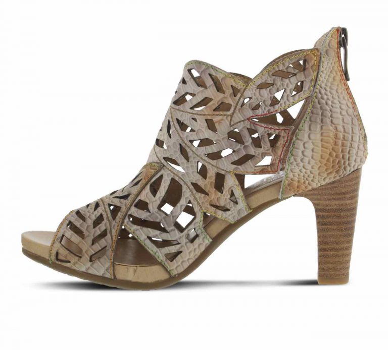 Spring Step Women's Amora Pump - French Inspired Peep Toe Laser-Cut Shootie