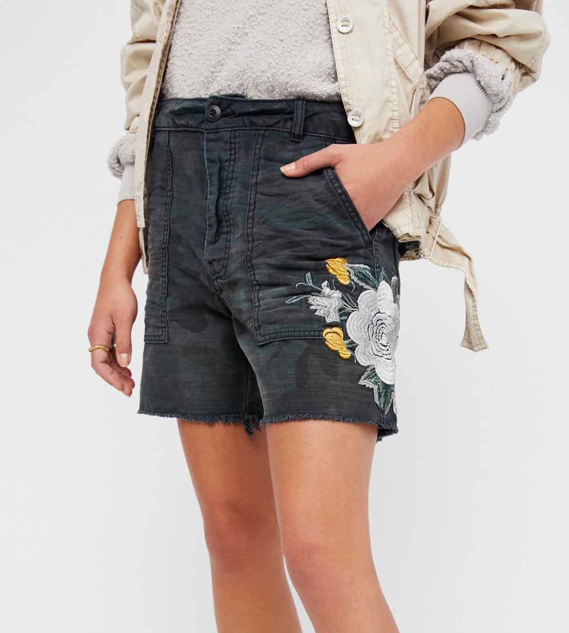 free people denim short