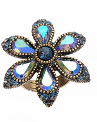 Michal Negrin Blue Flower Ring