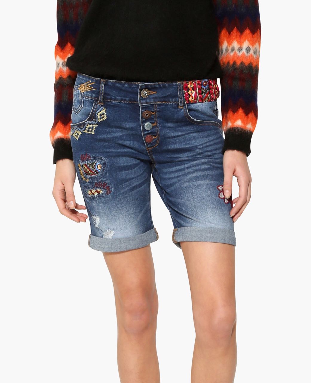 bermuda blue jean shorts