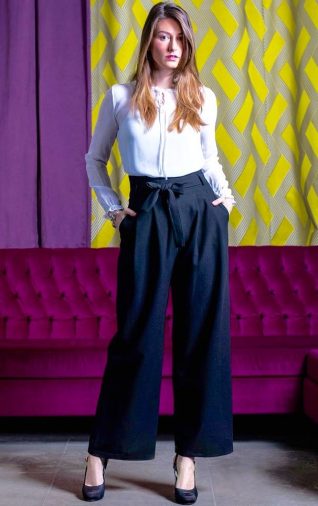 M Made in Italy Black Woven Pants 11/36531H Buy Online