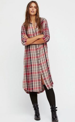 free people cardiff button down