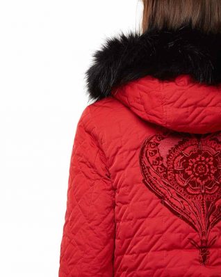 17WWEWH7_3007 Desigual Coat Azul back 2 Embroidered