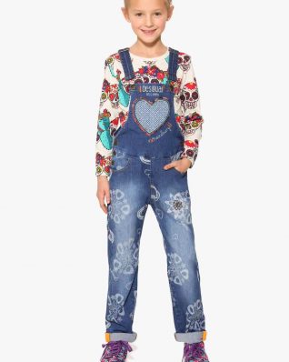 17WGDD17_5006 Desigual Girls Denim Overall Pubill Buy Online