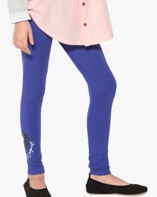 17WGKK16_5010 Desigual Girl Basic Leggings Blue Buy Online