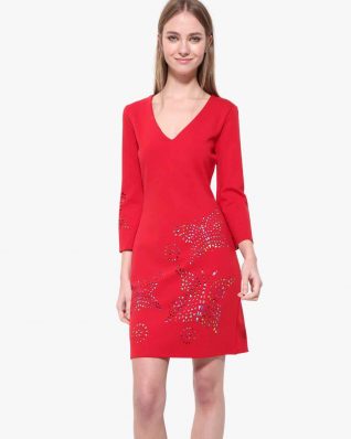 17WWVK44_3136 Desigual Red Dress Dominique Buy Online