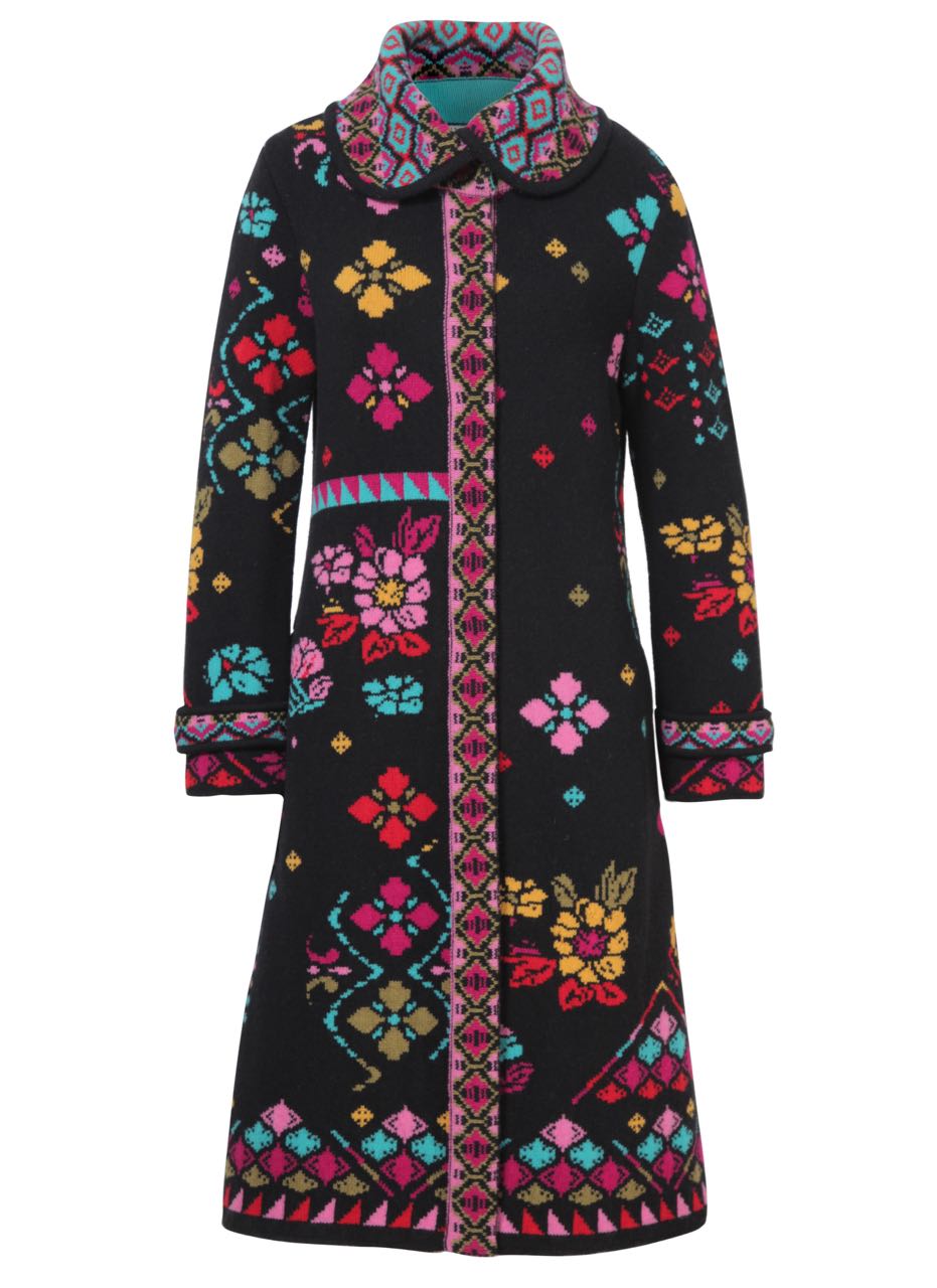 IVKO COLLAR Long COAT Geomatric Pattern 72601 | Buy Online ...