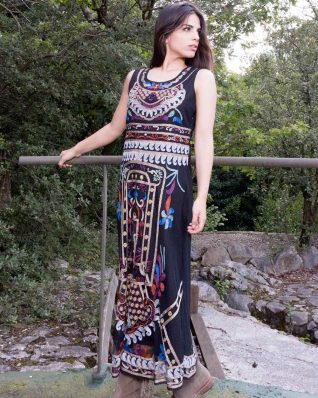 Savage Culture Long Dress Embroidery