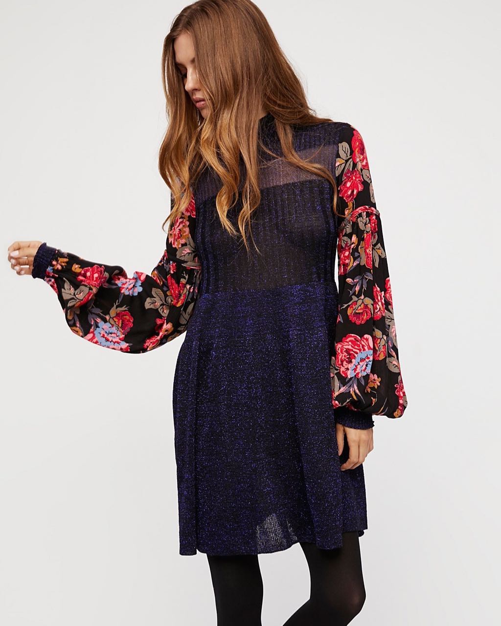 floral sweater dress