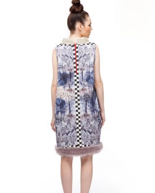 IPNG Purple Balloon Dress with fur