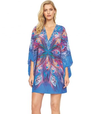 Gottex Kimono Blue Silk