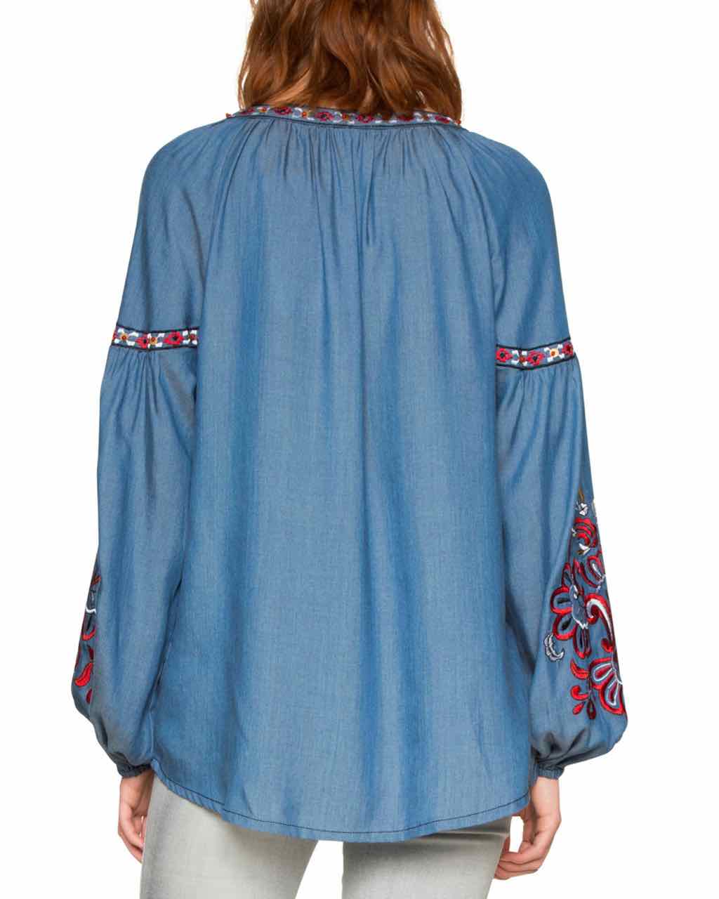 DESIGUAL Blouse MARTETA 18SWBD09 Blue Bohemian | Buy Online