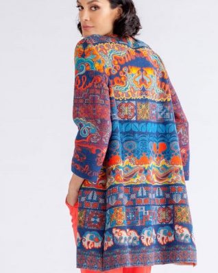 IVKO Zip Multicolour Cotton Coat