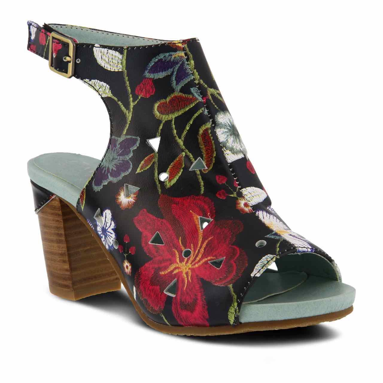 L'Artiste by Spring Step Sandals TAPESTRY BLACK Canada USA