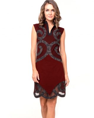 Pygmees Dress Spirale Maroon