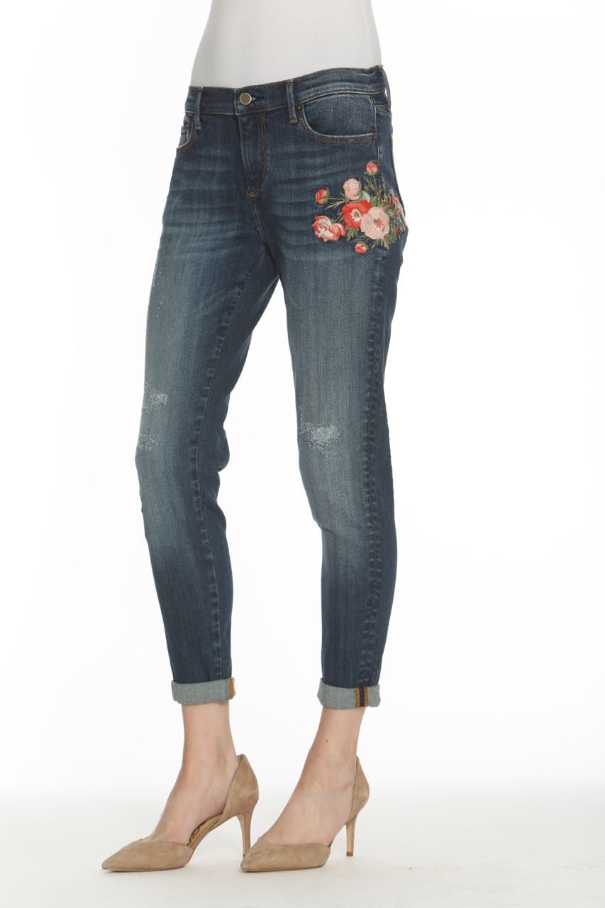 DRIFTWOOD Skinny Jeans BEAU Neptune Floral Embroidery