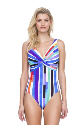 Gottex One Piece Bright Stripes Swimsuit