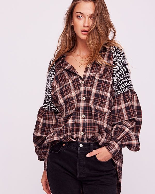 Free People Shirt Fireside Nights Buttondown | Fall 2018