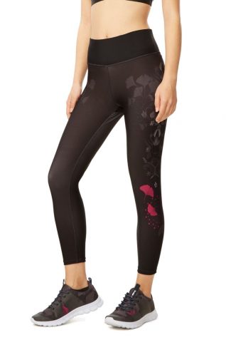 Desigual Black Legging Floral Design