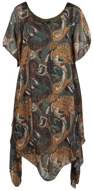 M Made in Italy Silk Dress Mother Nature