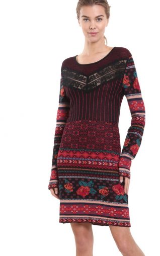 Desigual Patchwork Knitted Dress