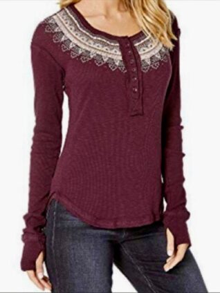 Free People "Fairisle Thermal Top"