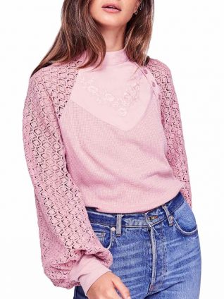 Free people Sweetest Thing Thermal Rose Pink