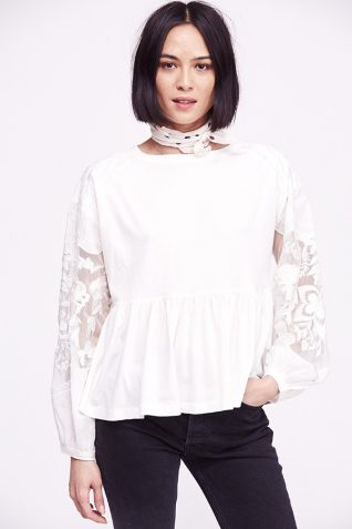 Free People Penny Tee White
