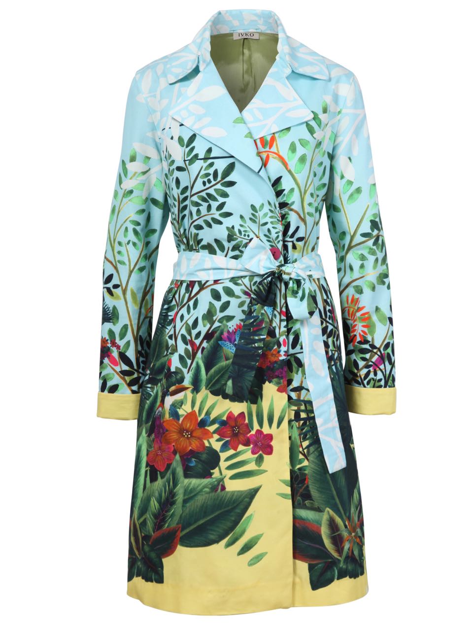 IVKO Cotton Trench Coat with Print 191701 Summer 2019