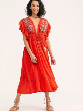 Free People "Will Wait For You Midi Dress"