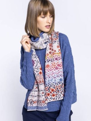 IVKO Wool Scarf "Floral Pattern 192580"