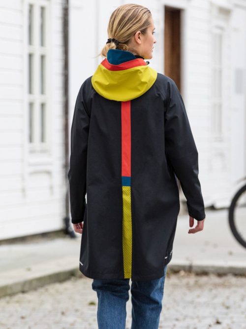 Blaest Rain Coat AMSTERDAM 5696 Black Loose Fit ALine