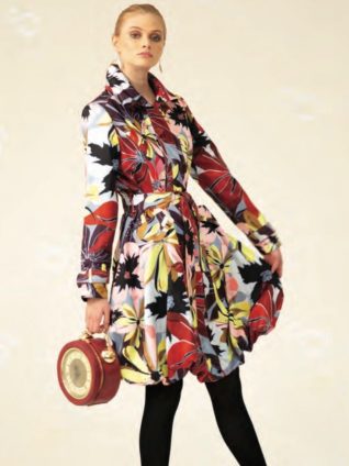 Samuel Dong Bubble Coat 11665 (Flower/Multi)